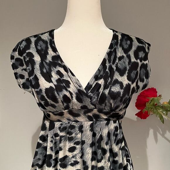 New Jus d’Orange Paris Leopard Print Tulip Dress with Pockets Made In Fr… NWT - Picture 7 of 14